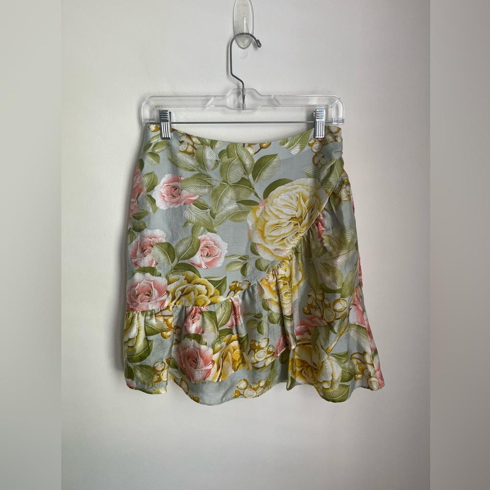 Express High Waist Ruffle Mini Skirt (8) - Picture 4 of 9